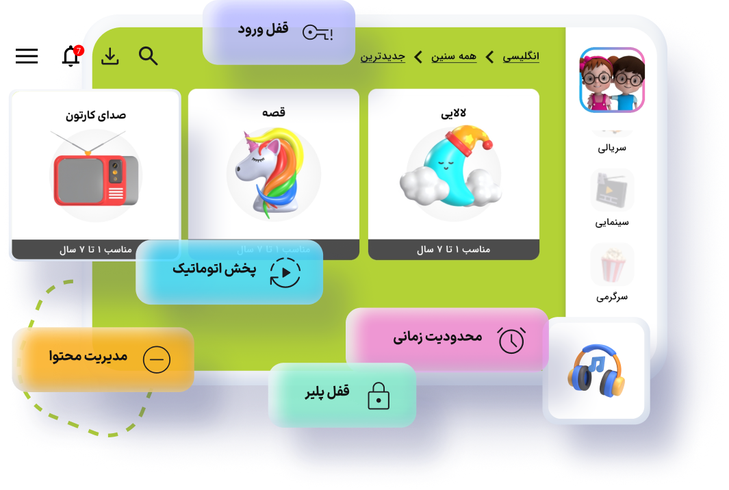 نمای اپلیکیشن همه‌چیزدان روی گوشی اندروید