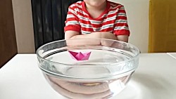 Submerged paper boat