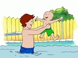 Caillou Learns to Swim