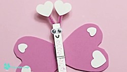 How to Make a Clothespin Butterfly _ Valentine Crafts for Kids