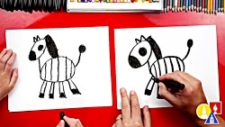 How To Draw A Cartoon Zebra