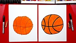 How To Draw A Basketball For Young Artists!