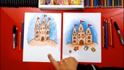 How To Draw A Sandcastle