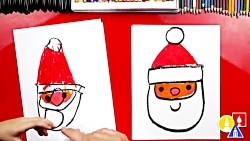 How To Draw Santa Using Shapes