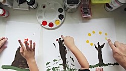 Finger Paint A Fall Tree