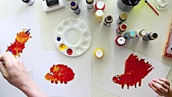 Finger Painting A Hedgehog