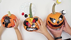 Finger Painting On A Pumpkin