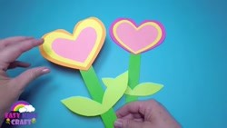 Paper Heart Popsicle Stick Craft