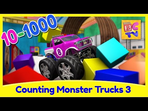 Counting Monster Trucks Part 3 - 1 to 1000