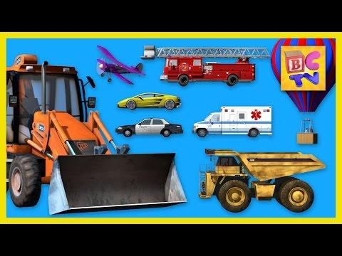 Learning Vehicles Names and Sounds for Kids - Cars, Trucks, and More!