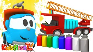 3- Learn colors with a kids' fire truck