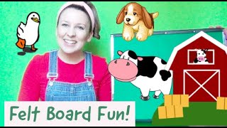 Felt Board Toddler Activities for Language and speech development - Old McDonald Flannel Board