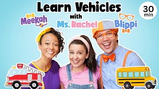 Blippi & Ms Rachel Learn Vehicles - Wheels on the Bus