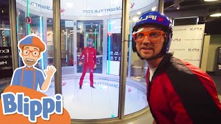 Blippi Goes Indoor Skydiving