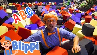 Blippi Learns The ABC's At a Trampoline Park For Kids