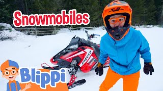 Blippi Explores A Snowmobiles