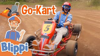 Blippi Explores a Go Kart | Vehicle Videos For Kids