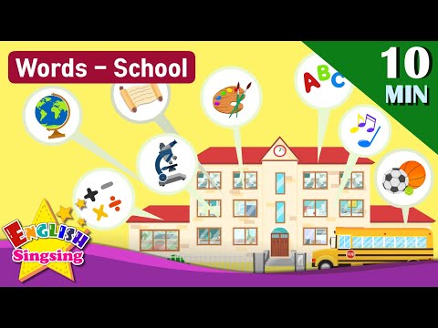 Kids vocabulary Theme School - School, School Subjects, School Supplies