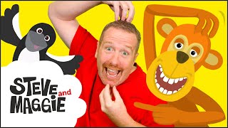 Funny Monkey Mime Game with Steve and Maggie