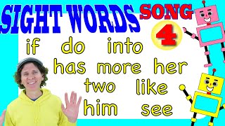 Sight Words Song 4 - Learn 10 Words