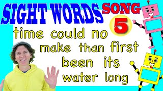 Sight Words Song 5 - Learn 10 Words for Kindergarten