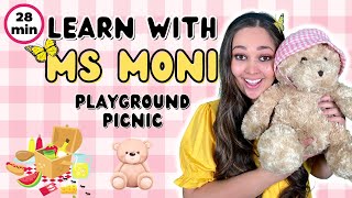 Learn With Ms Moni - First Words, Food, Animals, Colours