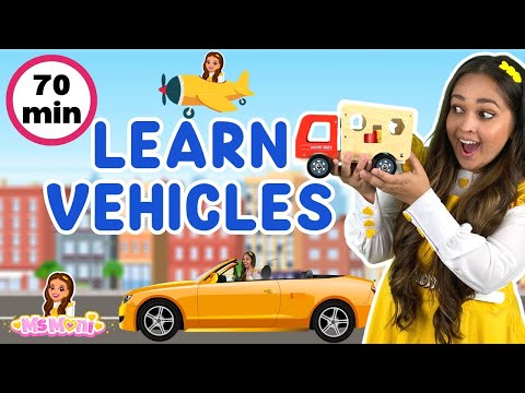 Learn Vehicles with Ms Moni - Car, Bus, Train, Plane, Rocket, Boat