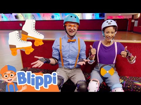 Blippi and Meekah Learn to Roller Skate