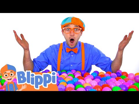 Blippi Learns Colors With Colorful Balls and Toys