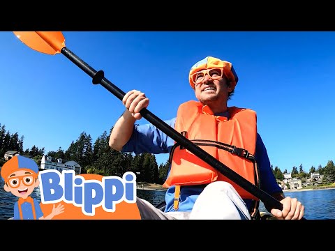 Blippi Goes Kayaking and Makes Sandcastles at the Beach