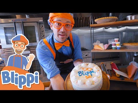 Blippi Bakes a Birthday Cake - Blippi Visits a Bakery