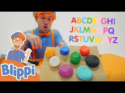 Blippi Learns Colors & Letters For Kids With Clay