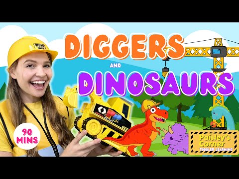 Learn Dinosaurs and Diggers for Toddlers