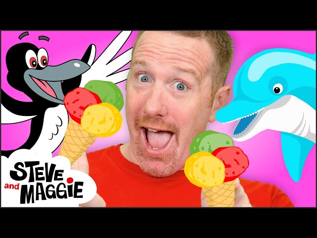 Fruit Yummy Ice Cream for Kids with Steve and Maggie - Banana Island Sea Adventure Story for Kids
