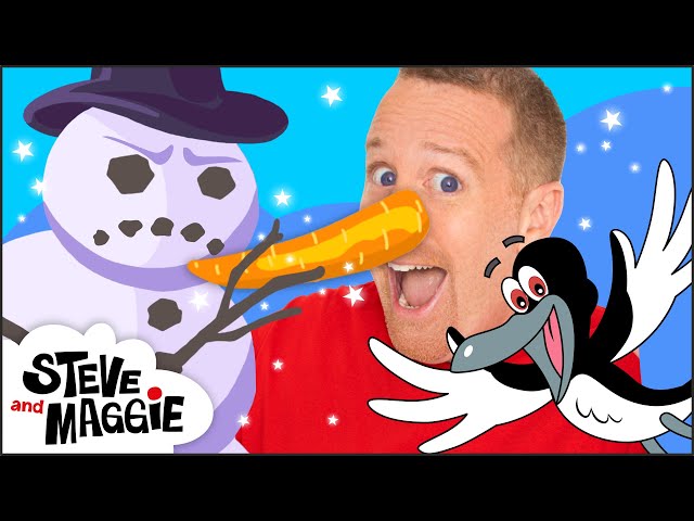 Snowman Christmas Story for Kids with Steve and Maggie - Jingle Bells - Twinkle Twinkle Little Star