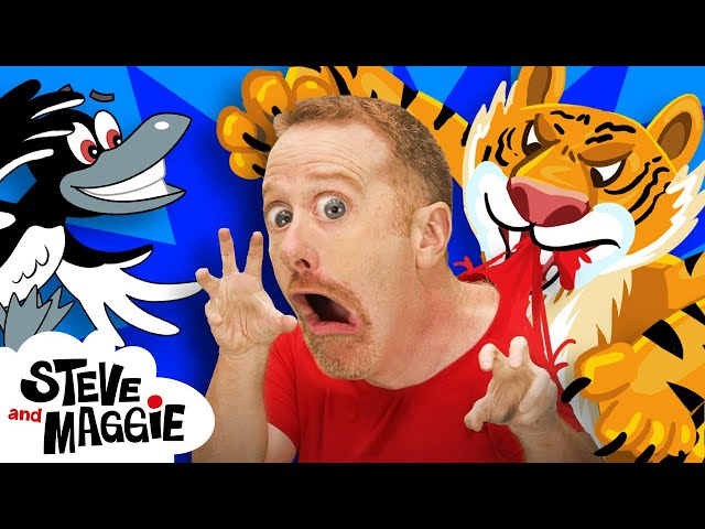 ZOO Scary Animals for Kids with Steve and Maggie - Wow English Magic Story for Children