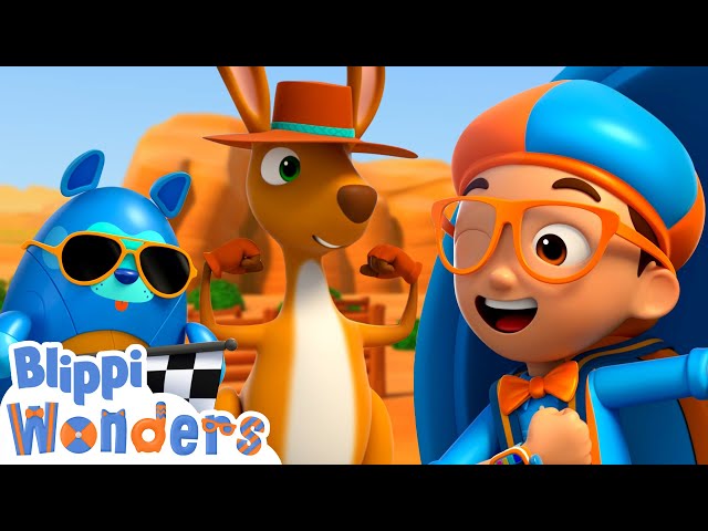 Blippi Visits Australia And Learns About Kangaroos - Blippi Wonders