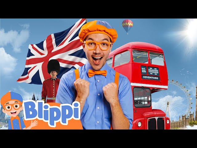 Blippi Explores London On A Double-Decker Bus