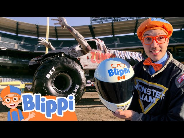 Blippi Explores Monster Trucks At Monster Jam