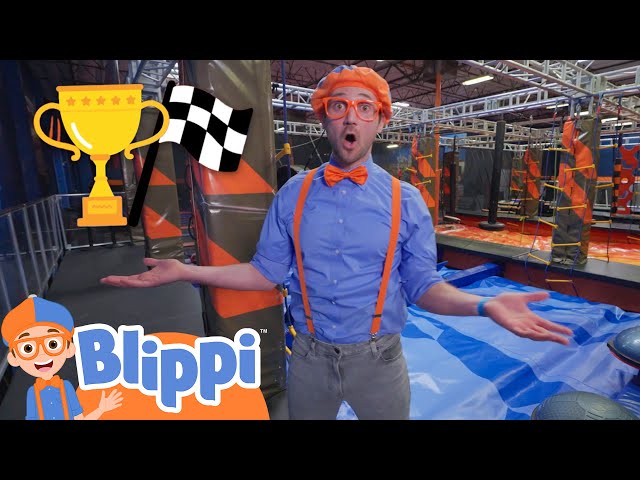 Blippi Visits The Sky Zone Indoor Trampoline Park