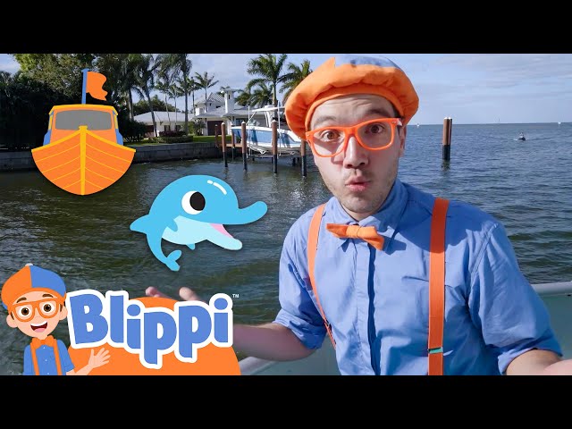 Blippi Explores A Boat And Learns About Sea Animals