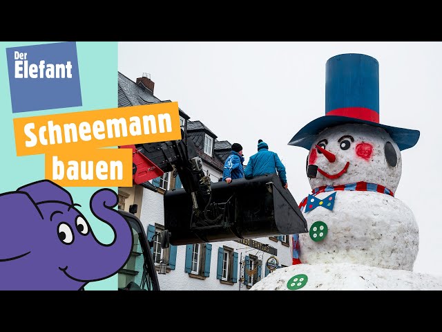 Wie baut man den größten Schneemann Deutschlands
