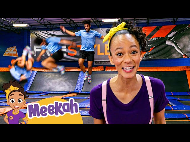 Meekah's Trampoline Backflip Lesson