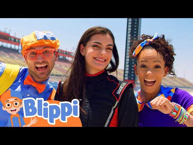 Blippi and Meekah Visit a Racetrack