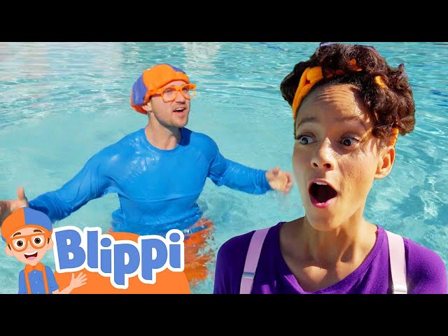 Blippi and Meekah Visit a Swimming Pool Sink or Float