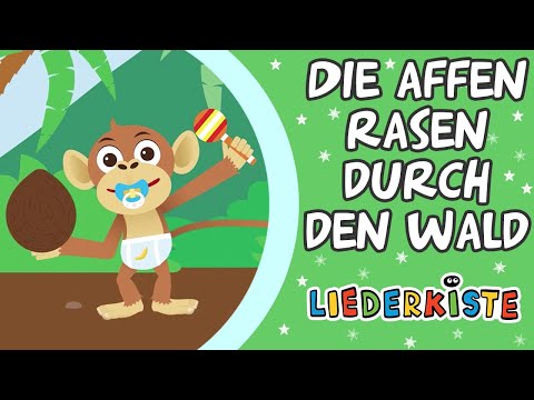 Die Affen rasen durch den Wald