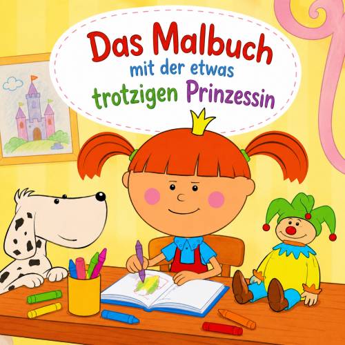 Das Malbuch mit der etwas trotzigen Prinzessin