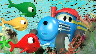 Learn colors Ted is visiting fishes in a seabed