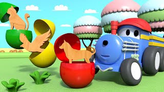 Learn animals Ted opens surprise eggs